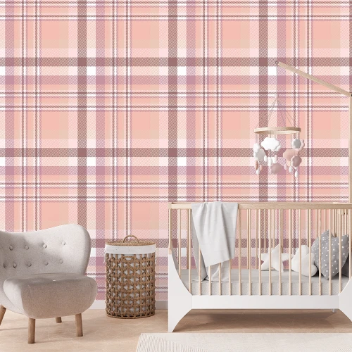 Fototapet fara imbinari Tip Burberry Roz