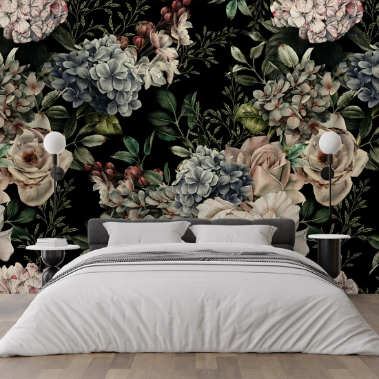 Fototapet Fara Imbinari Trandafiri Baroque Living si Dormitor