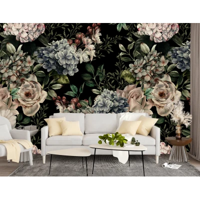 Fototapet Fara Imbinari Trandafiri Baroque Living si Dormitor Premier Decor