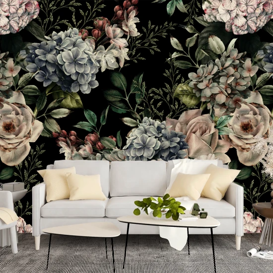 Fototapet Fara Imbinari Trandafiri Baroque Living si Dormitor