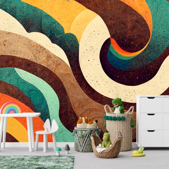 Fototapet fara imbinari valuri abstracte colorat