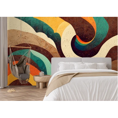 Fototapet fara imbinari valuri abstracte colorat Premier Decor