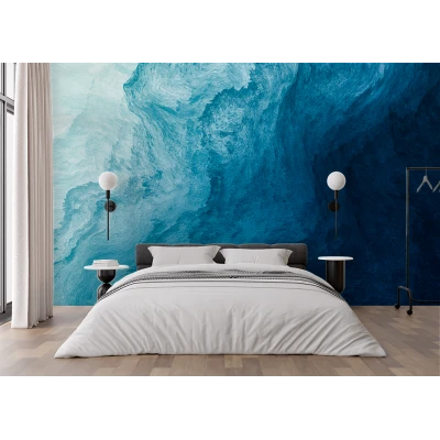 Fototapet fara imbinari valuri albastre abstract Premier Decor