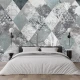 Fototapet fara Imbinarie Peisaj Padure Cu frome Geometrice Grunge pe Textura de Ciment Fototapet fara Imbinarie Peisaj Padure Cu frome Geometrice Grunge pe Textura de Ciment