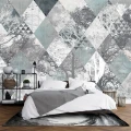 Fototapet fara Imbinarie Peisaj Padure Cu frome Geometrice Grunge pe Textura de Ciment