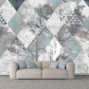 Fototapet fara Imbinarie Peisaj Padure Cu frome Geometrice Grunge pe Textura de Ciment