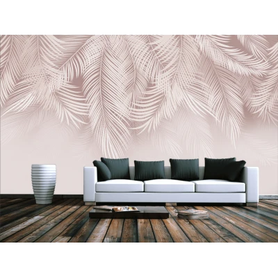 Fototapet fara imbinari textura canvas Frunze Abstract Premier Decor