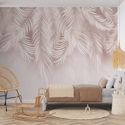 Fototapet fara imbinari textura canvas Frunze Abstract Premier Decor