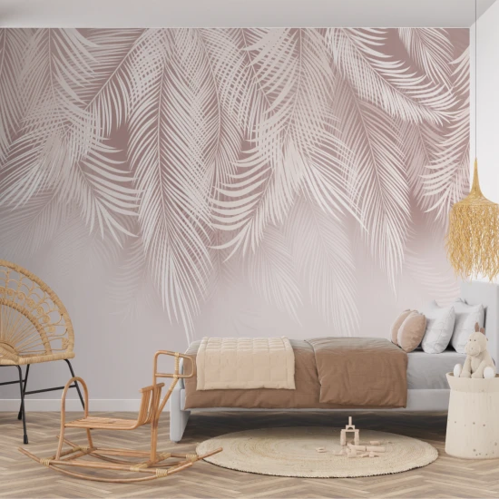 Fototapet fara imbinari textura canvas Frunze Abstract