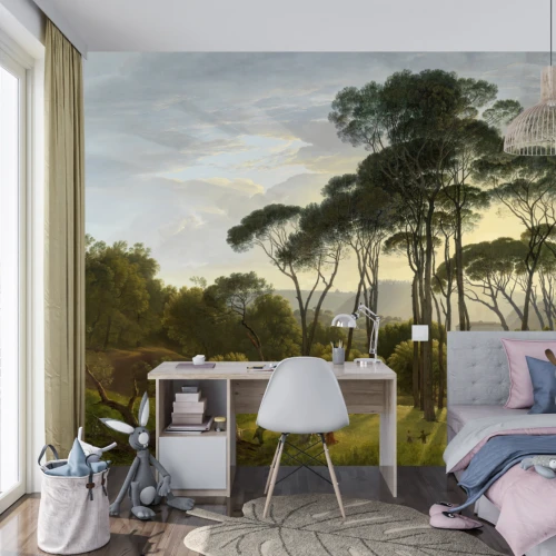 Fototapet fara imbinari Morning Dawn In The Forest