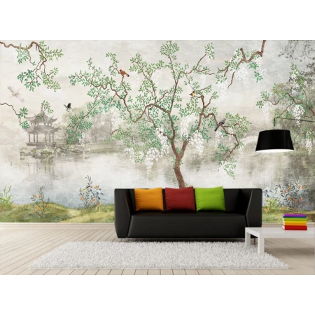 Fototapet fara imbinari Birdsong On A Quiet Morning Premier Decor