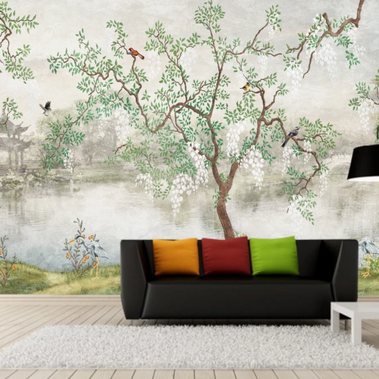 Fototapet fara imbinari Birdsong On A Quiet Morning