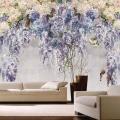 Fototapet fara imbinari Beautiful Watercolor Lilac Branches