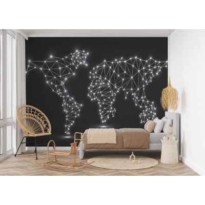 Fototapet fara imbinari Geometric Map Premier Decor