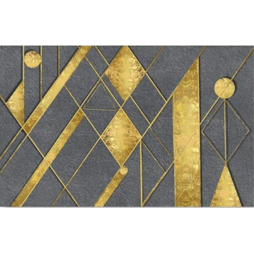 Fototapet fara imbinari Golden Abstract Lines Premier Decor