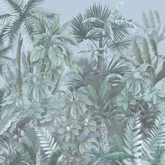 Fototapet fara imbinari Foggy Tropical Forest