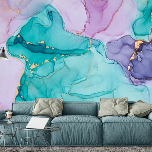 Fototapet fara imbinari Dream Colorful Fluid Art