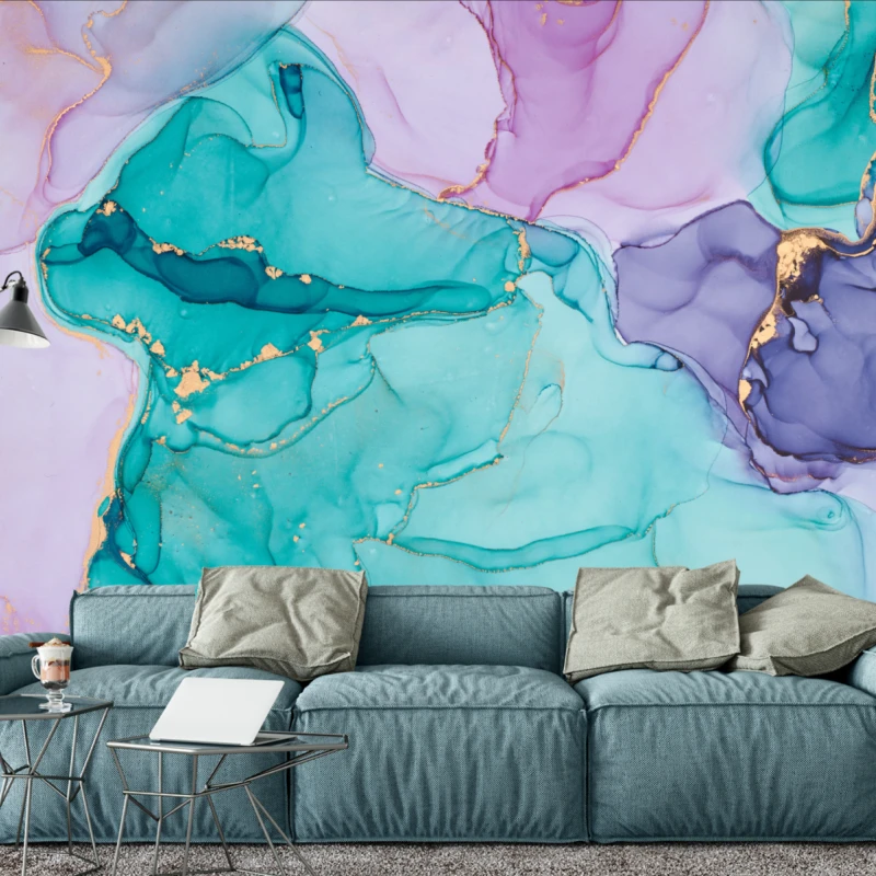 Fototapet fara imbinari Dream Colorful Fluid Art