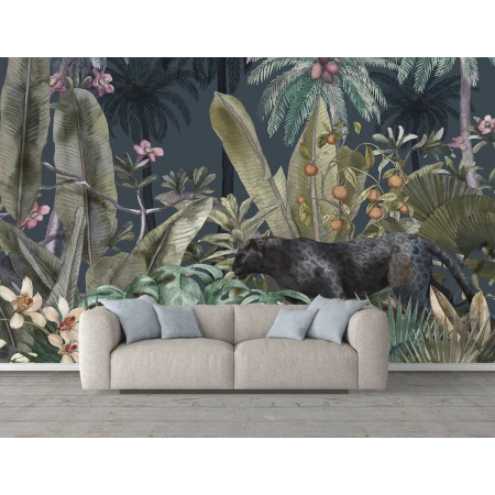 Fototapet Living si Dormitor - Midnight Jungle Premier Decor