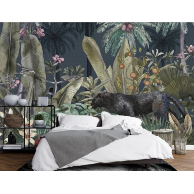 Fototapet Living si Dormitor - Midnight Jungle Premier Decor