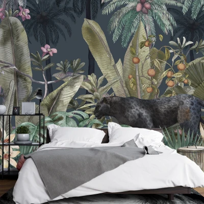 Fototapet Living si Dormitor - Midnight Jungle Premier Decor