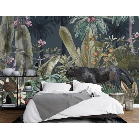 Fototapet Living si Dormitor - Midnight Jungle Premier Decor