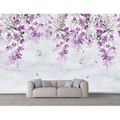 Fototapet Living si Dormitor fara imbinari - Natura Mov Premier Decor