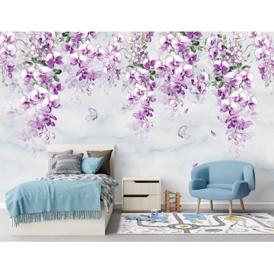 Fototapet Living si Dormitor fara imbinari - Natura Mov Premier Decor