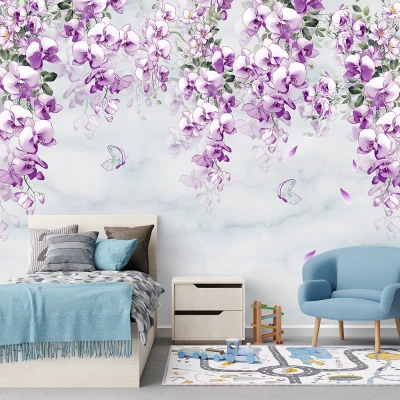Fototapet Living si Dormitor fara imbinari - Natura Mov Premier Decor
