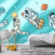 Fototapet pentru copii Astronauiti In Spatiu