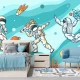 Fototapet pentru copii Astronauiti In Spatiu