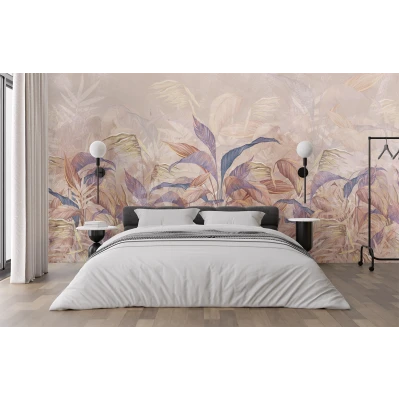 Fototapet personalizat fara Imbinari Frunze Abstract Colorate Premier Decor