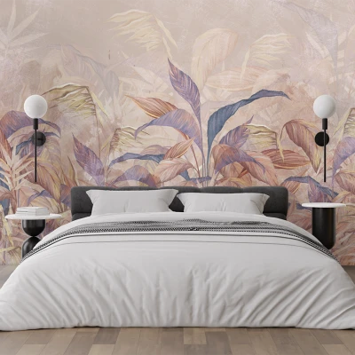 Fototapet personalizat fara Imbinari Frunze Abstract Colorate Premier Decor