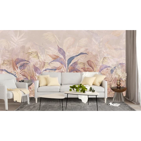 Fototapet personalizat fara Imbinari Frunze Abstract Colorate Premier Decor