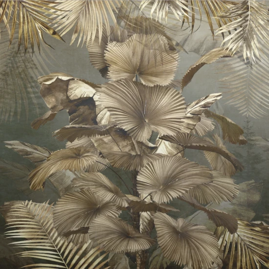 Fototapet fara imbinari Rusty Tropical Leaves