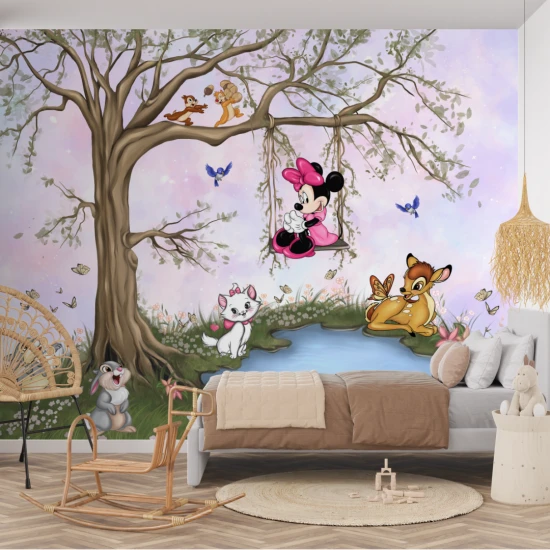 Fototapet fara imbinari Sweet Dream Friends on Pink
