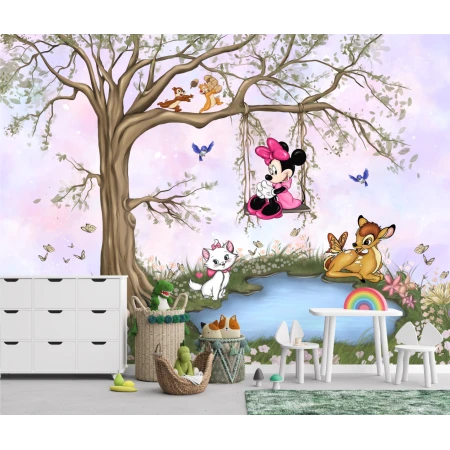 Fototapet fara imbinari Sweet Dream Friends on Pink