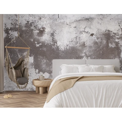 Fototapet Textura Beton Modern pentru Dormitor și Living - Alb Negru Grunge Premier Decor