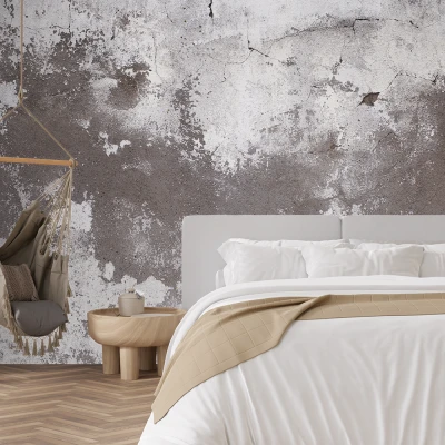 Fototapet Textura Beton Modern pentru Dormitor și Living - Alb Negru Grunge Premier Decor