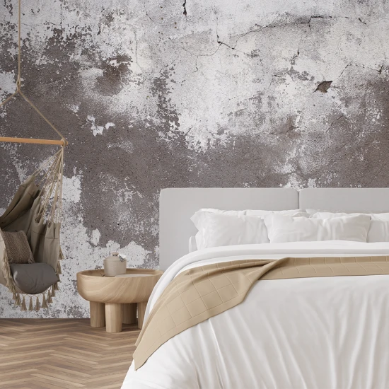 Fototapet Textura Beton Modern pentru Dormitor și Living - Alb Negru Grunge