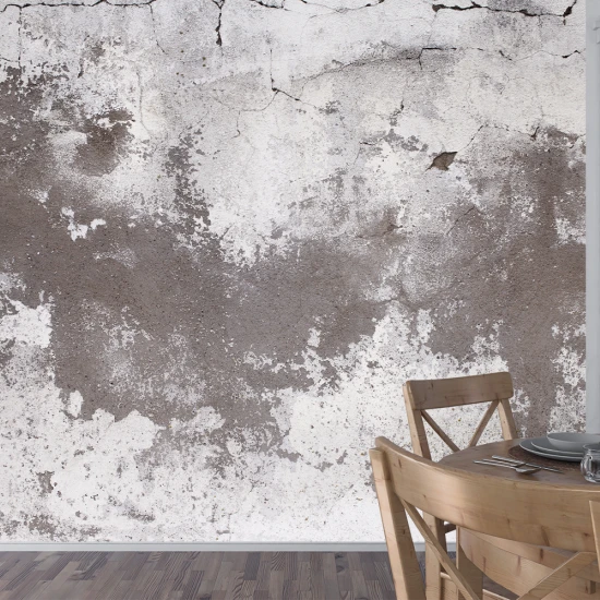 Fototapet Textura Beton Modern pentru Dormitor și Living - Alb Negru Grunge