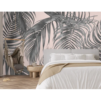 Fototapet Tropical 3D Roz pentru Dormitor și Living Premier Decor