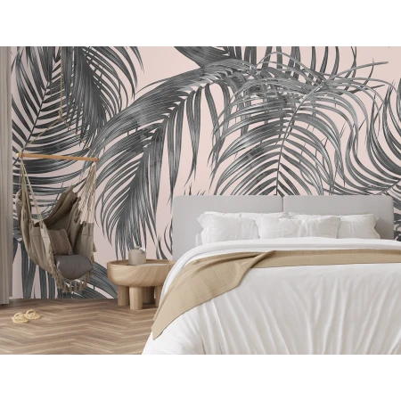 Fototapet Tropical 3D Roz pentru Dormitor și Living