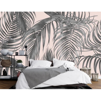 Fototapet Tropical 3D Roz pentru Dormitor și Living Premier Decor