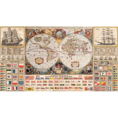 Fototapet fara imbinari Vintage Navigation Premier Decor