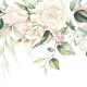 Fototapet fara imbinari Watercolor Roses - Living si Dormitor