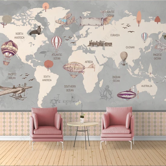 Fototapet fara imbinari World Travel Map