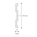 Ancadrament ferestre și uși exterior MA61 poliuretan 158x15x2000 mm