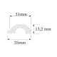 Profil Capat Dreapta Riflaj Polimer Dur WP001RP Premium Duna Alb Satinat 270x3.1x1.32 cm