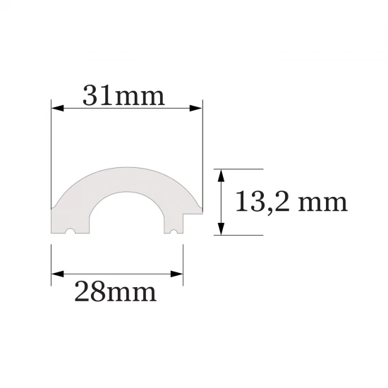 Profil Capat Stanga Riflaj Polimer Dur WP001LP Premium Duna Alb Satinat 270x3.1x1.32 cm
